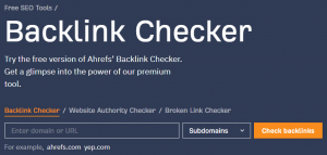 Use Ahrefs to Check Backlink Stats